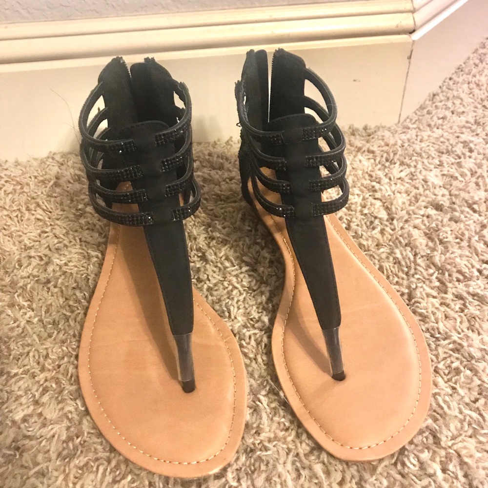 Black strappy sandals